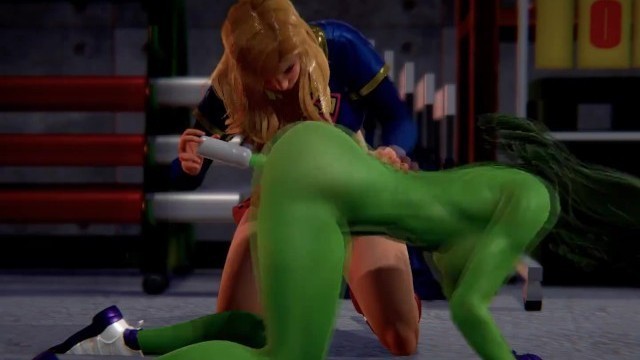 Futa - Anal - Supergirl X She Hulk